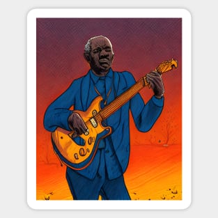 Old Blues Man Sticker